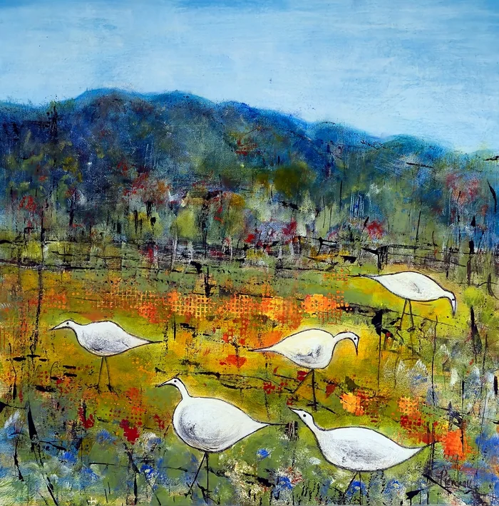 Le bonheur est dans le Pré, œuvre de Ghislaine Riendeau.